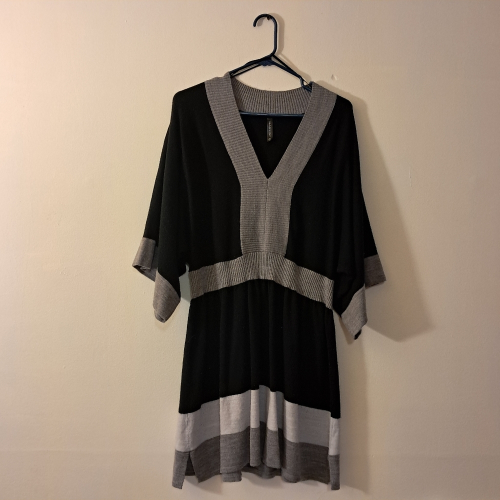 Black and Gray Striped Dress